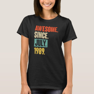 T-shirt Magnifique Depuis Juillet 1989 33 Ans 33ème Annive