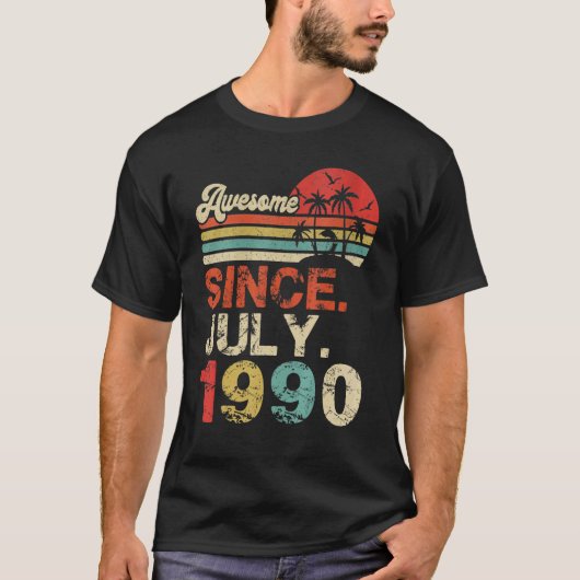 T-shirt Magnifique Depuis Juillet 1990 Année Du 32E Annive (Devant)