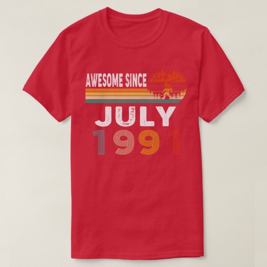 T-shirt Magnifique Depuis Juillet 1991 (Design devant)