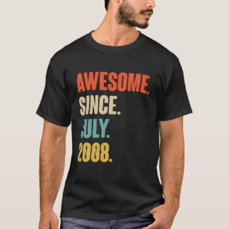 T-shirt Magnifique Depuis Juillet 2008 Anniversaire - Don