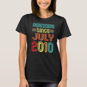 T-shirt Magnifique Depuis Juillet 2010 Vintage 12 Ans 12èm