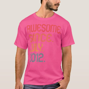 T-shirt Magnifique Depuis Juillet 2012 10ème Anniversaire