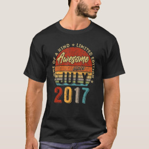 T-shirt Magnifique depuis Juillet 2017 Vintage 5ème annive