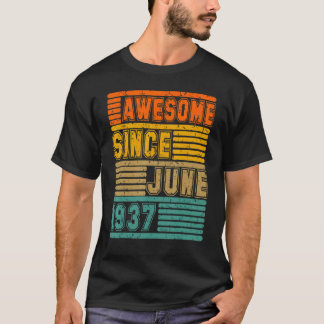T-shirt Magnifique Depuis Juin 1937 Vintage 85ème Hommes E