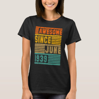 T-shirt Magnifique Depuis Juin 1939 Vintage 83ème Hommes E