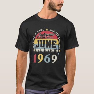 T-shirt Magnifique Depuis Juin 1969 Vintage Anniversaire R