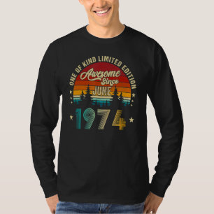 T-shirt Magnifique Depuis Juin 1974 48 Ans 27ème Anniversa