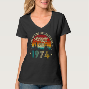 T-shirt Magnifique Depuis Juin 1974 48 Ans 27ème Anniversa