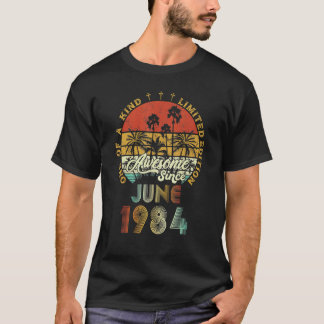 T-shirt Magnifique Depuis Juin 1984 38 Ans 38ème Anniversa