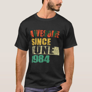 T-shirt Magnifique Depuis Juin 1984 40 Ans 40ème Anniversa