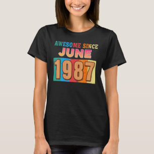 T-shirt Magnifique Depuis Juin 1987 35 Ans 35ème Anniversa