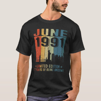 T-shirt Magnifique depuis juin 1991 31e anniversaire Vinta
