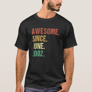 T-shirt Magnifique depuis juin 2002 20e anniversaire 20 an