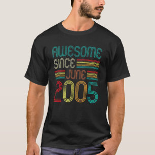 T-shirt Magnifique Depuis Juin 2005 17 Ans 17ème Anniversa