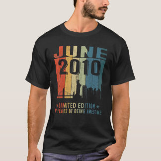 T-shirt Magnifique depuis juin 2010 12e anniversaire Vinta