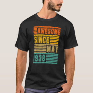 T-shirt Magnifique Depuis Mai 1938 Vintage 84ème Hommes Et