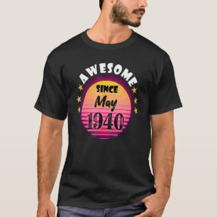 T-shirt Magnifique depuis mai 1940 Anniversaire 1940 Mai V