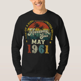 T-shirt Magnifique depuis mai 1961 Vintage 61e anniversair