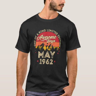 T-shirt Magnifique Depuis Mai 1962, 60E Anniversaire Vinta