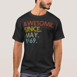 T-shirt Magnifique depuis mai 1969 Vintage 53ème anniversa