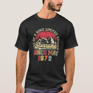 T-shirt Magnifique Depuis Mai 1972 50E Anniversaire 50 Ans