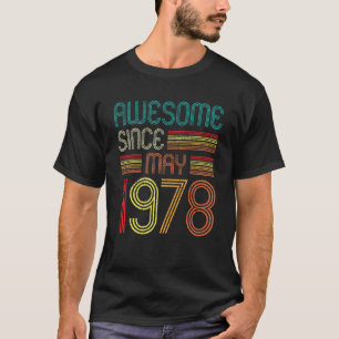 T-shirt Magnifique depuis mai 1978 44e anniversaire 44 ans