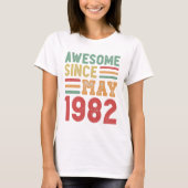 T-shirt Magnifique depuis mai 1982 40e anniversaire Cadeau (Devant)