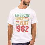 T-shirt Magnifique Depuis Mai 1982 40E Anniversaire Retro<br><div class="desc">Magnifique depuis mai 1982 40e anniversaire Retro Cadeau</div>