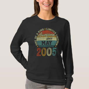 T-shirt Magnifique Depuis Mai 2005 17 Ans 17ème Anniversai