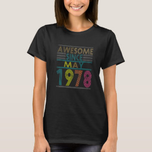 T-shirt Magnifique Depuis Mai Né En 1978 Vintage 44e anniv