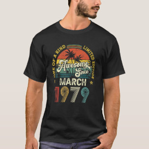 T-shirt Magnifique depuis mars 1979 Vintage 43ème annivers