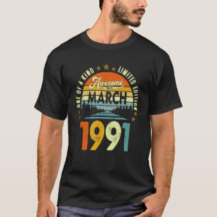 T-shirt Magnifique depuis mars 1991 Vintage 31e anniversai