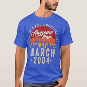 T-shirt Magnifique Depuis mars 2004, Vintage 18e anniversa