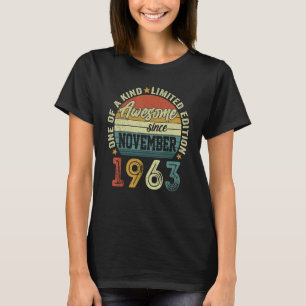 T-shirt Magnifique Depuis Novembre 1963 59 Ans 59ème Birt
