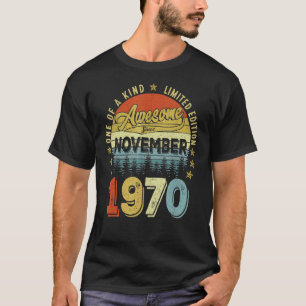 T-shirt Magnifique Depuis Novembre 1970 52 Ans 52e Birt