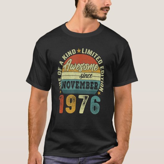 T-shirt Magnifique depuis novembre 1976 46 Ans Garçon 46e (Devant)