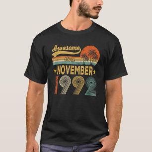 T-shirt Magnifique Depuis Novembre 1992 30 Ans 30ème Birt