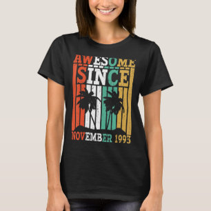 T-shirt Magnifique Depuis Novembre 1993 Anniversaire Vinta