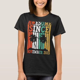 T-shirt Magnifique Depuis Novembre 2013 Anniversaire Vinta