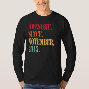 T-shirt Magnifique Depuis Novembre 2015 Pour 7 An Old 7th