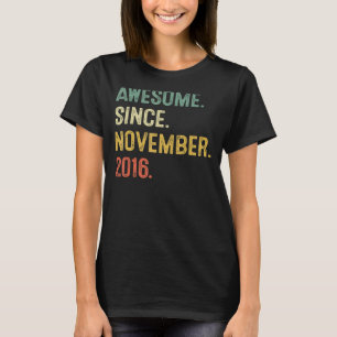 T-shirt Magnifique depuis novembre 2016 6e anniversaire 6