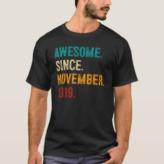 T-shirt Magnifique depuis novembre 2019 3e anniversaire 3 