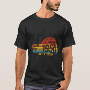 T-shirt Magnifique Depuis Octobre 1950 Légende Depuis Octo