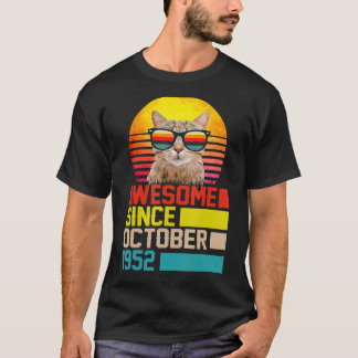 T-shirt Magnifique depuis octobre 1952 70e Anniversaire Ch