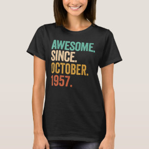 T-shirt Magnifique depuis octobre 1957 65 Ans 65e Naissanc