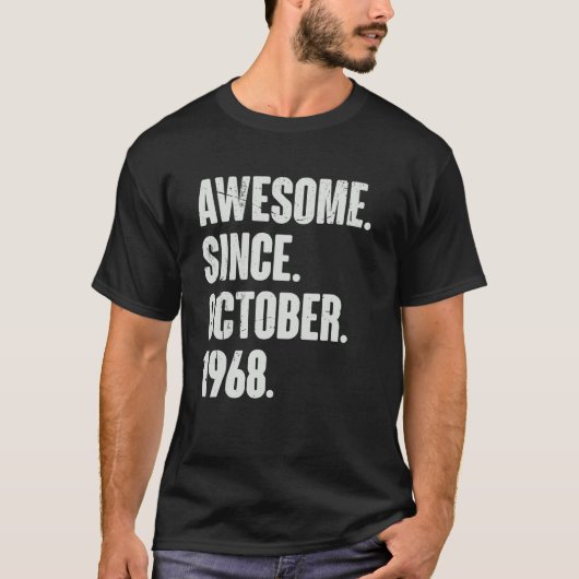T-shirt Magnifique depuis octobre 1968 54 Ans 54ème annive (Devant)