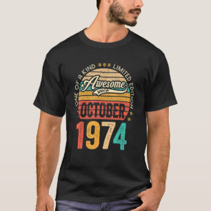 T-shirt Magnifique depuis octobre 1974 48 Ans 48e Naissanc