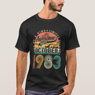 T-shirt Magnifique Depuis Octobre 1983 40E Cadeaux Anniver