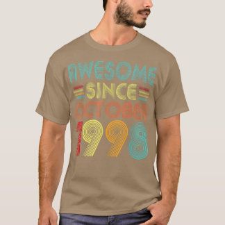 T-shirt Magnifique Depuis Octobre 1998 24 Ans Vintage 24t
