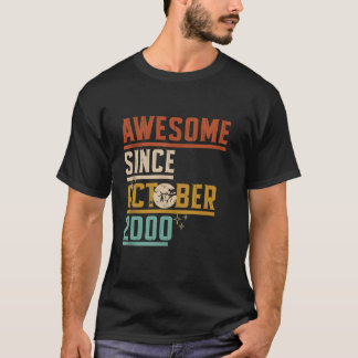T-shirt Magnifique Depuis Octobre 2000 Lune Chat Chat Hal